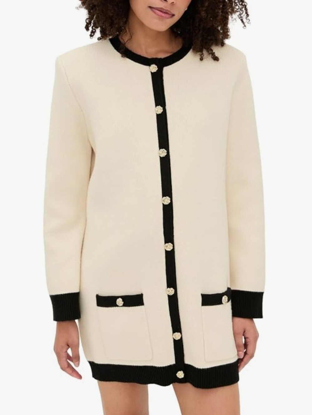 NWT Lebop Parker Gold Button Sweater Dress Size Small